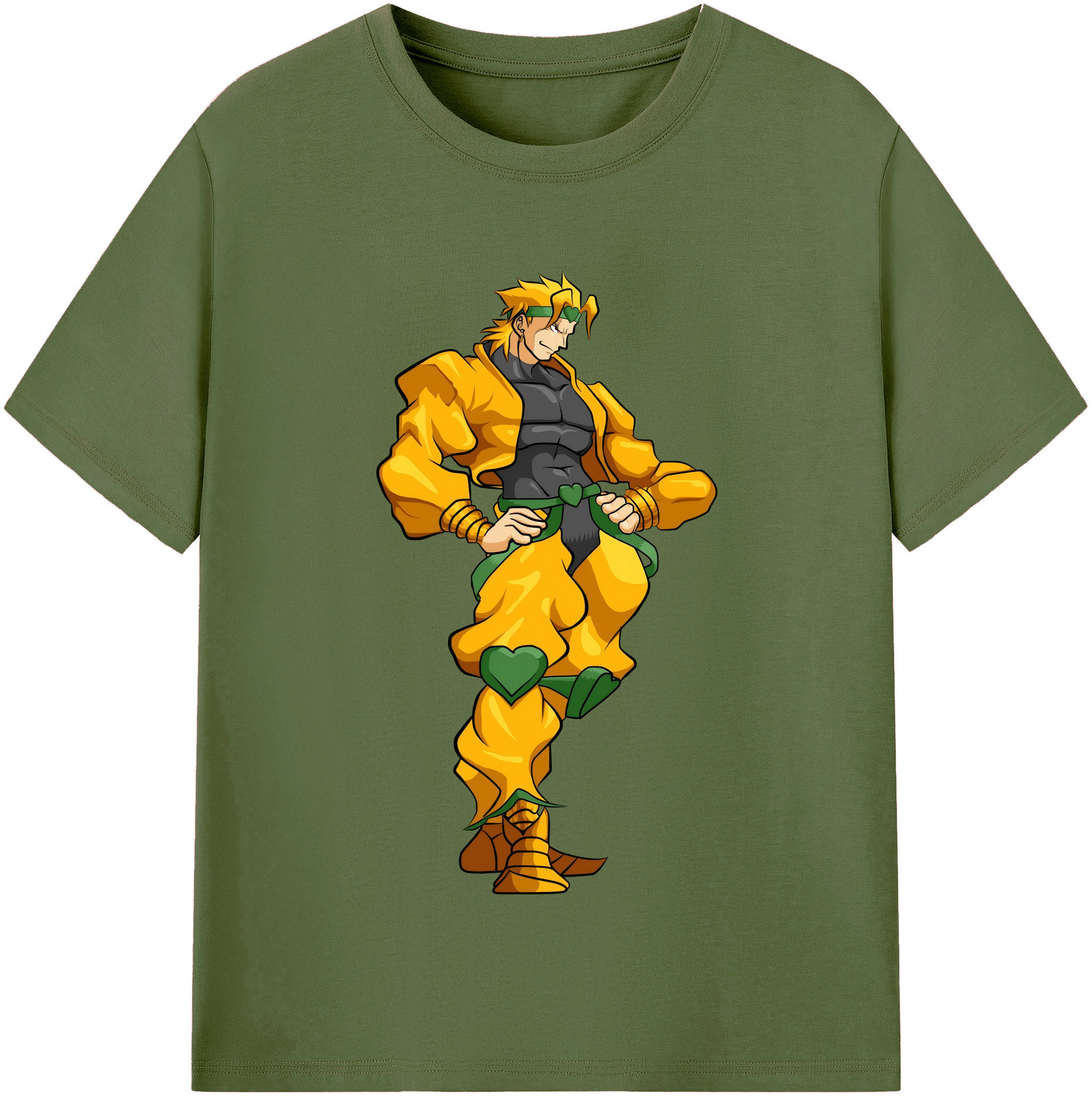 （画像用） ジョジョの奇妙な冒険 ディオ?ブランドー JoJo's Bizarre Adventure Dio Brando 綿100％半袖Tシャツ（フロントプリント）